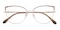 Adelaide Pine Bark/Golden Cat Eye Metal Eyeglasses