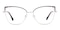 Adelaide Mauve Wine/Silver Cat Eye Metal Eyeglasses