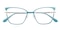 Pearl Maui Blue/Silver Cat Eye Metal Eyeglasses