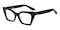 Agatha Black Cat Eye Acetate Eyeglasses
