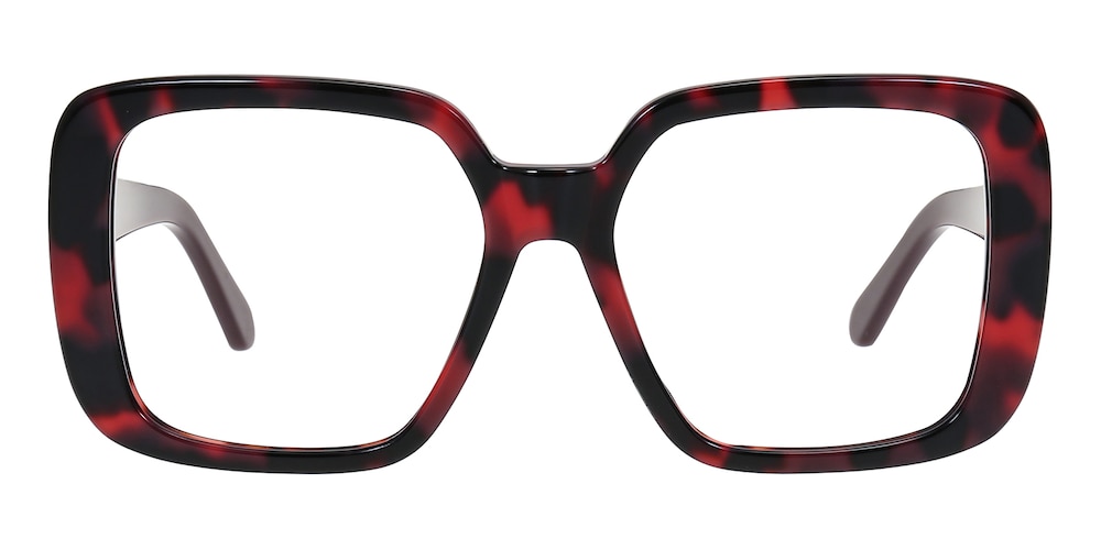 Candance Red Tortoise Square Acetate Eyeglasses