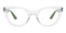 Daphne Crystal/Green Cat Eye Acetate Eyeglasses