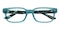 Warren Cyan/Green Tortoise Rectangle Acetate Eyeglasses