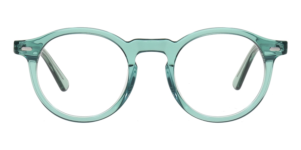 Saxon Sea Green Round Acetate Eyeglasses