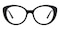 Ernestine Black Oval Acetate Eyeglasses