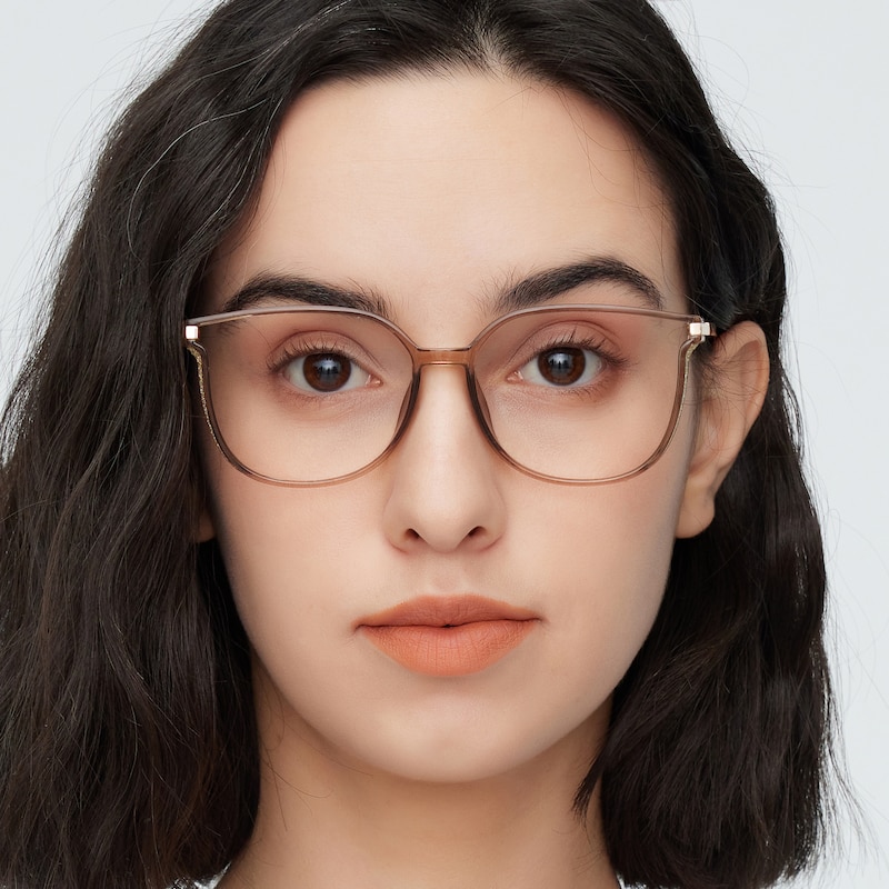 Hannah Champagne Cat Eye TR90 Eyeglasses
