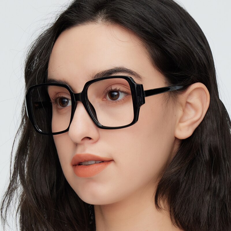 Marcia Black Square TR90 Eyeglasses