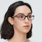 Vanessa Brown Rectangle Plastic Eyeglasses