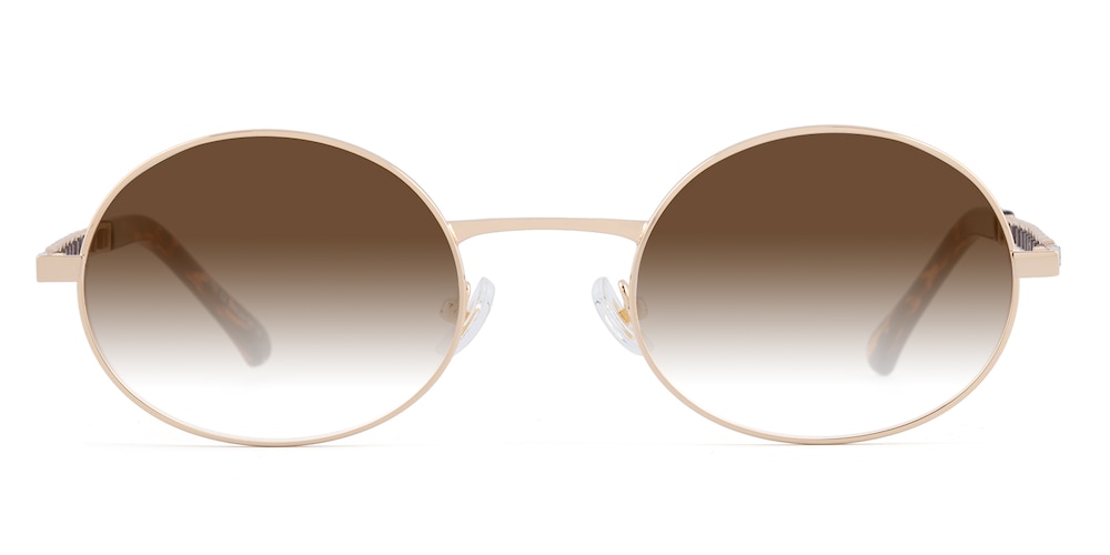 Melissa Golden Oval Metal Sunglasses