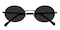 Melissa Black Oval Metal Sunglasses