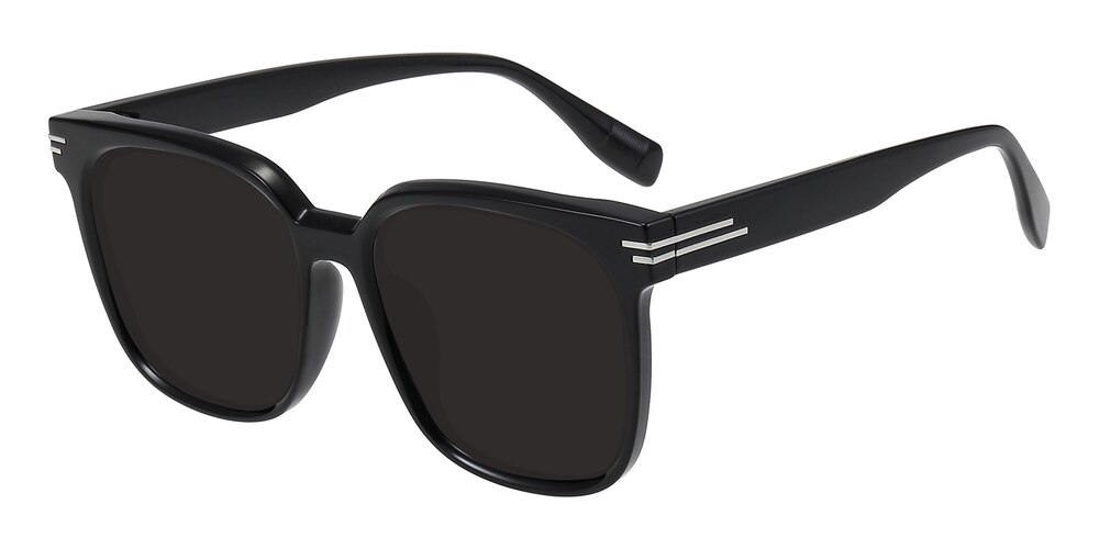 Sandy Black Square TR90 Sunglasses