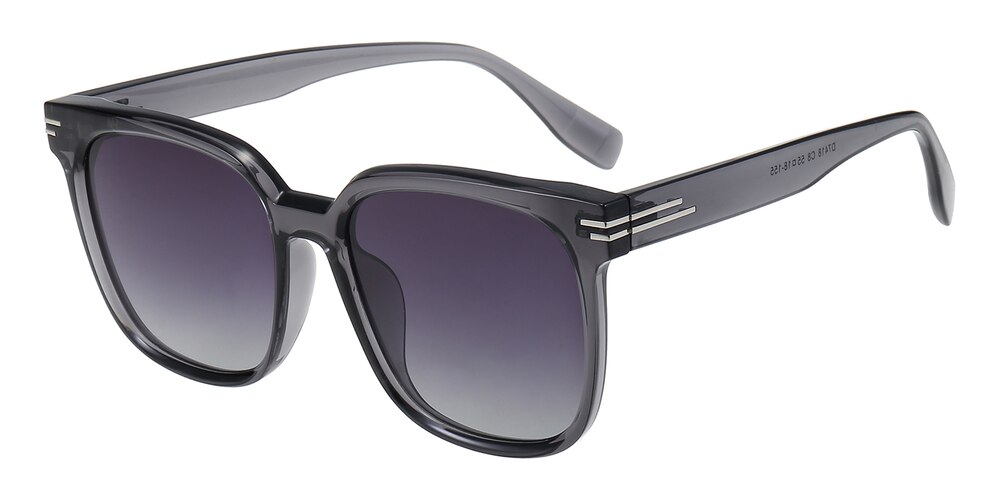 Sandy Deep Gray Square TR90 Sunglasses
