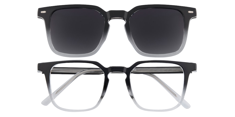 Stone Black/Crystal Square TR90 Eyeglasses