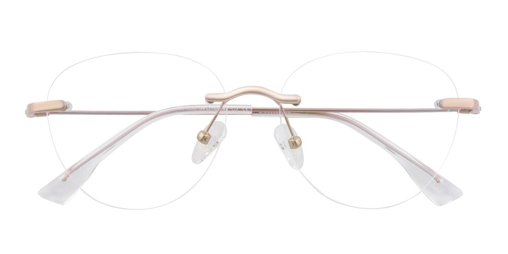Marguerite Rose Gold Cat Eye Metal Eyeglasses