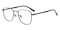 Hackensack Black Rectangle Metal Eyeglasses