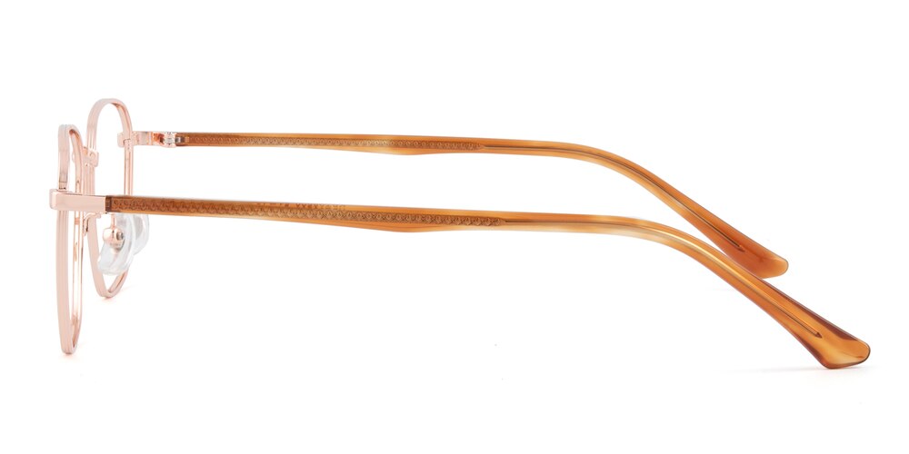 Hackensack Rose Gold Rectangle Metal Eyeglasses