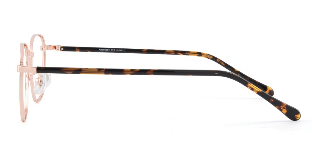 Hackensack Black/Golden Rectangle Metal Eyeglasses