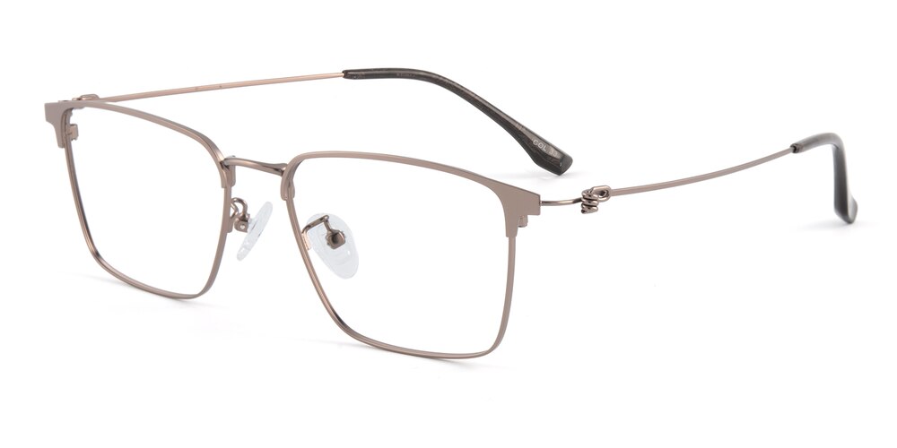 Adair Gunmetal Rectangle Metal Eyeglasses