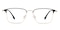 Adair Black/Golden Rectangle Metal Eyeglasses