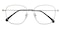 Heloise Silver Square Metal Eyeglasses