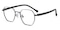 Strachey Black Polygon Metal Eyeglasses