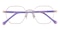 Strachey Rose Gold/Purple Polygon Metal Eyeglasses