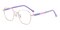 Strachey Rose Gold/Purple Polygon Metal Eyeglasses