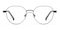 Sean Black/Gray Oval Metal Eyeglasses