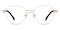 Sean Rose Gold/Black Oval Metal Eyeglasses