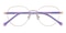 Sean Rose Gold/Purple Oval Metal Eyeglasses