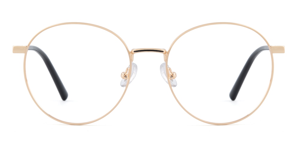 Virgo Golden Round Metal Eyeglasses