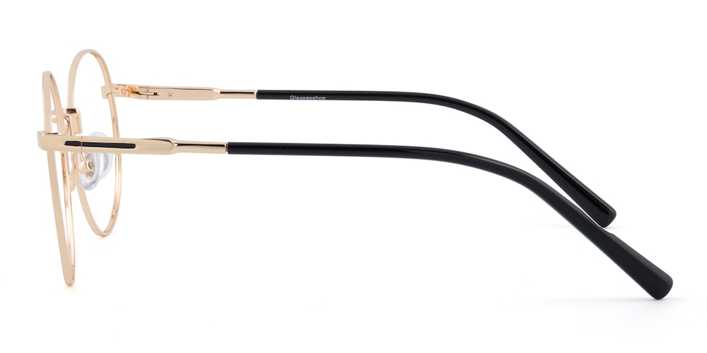 Virgo Golden Round Metal Eyeglasses