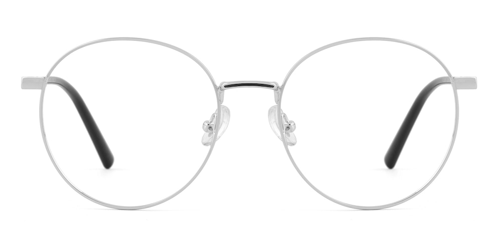Virgo Silver Round Metal Eyeglasses