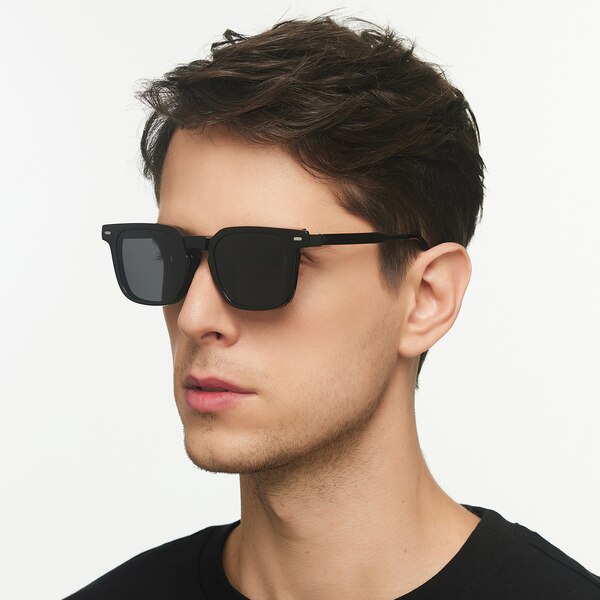 Stone Square Black Full-Frame TR90 Eyeglasses | GlassesShop