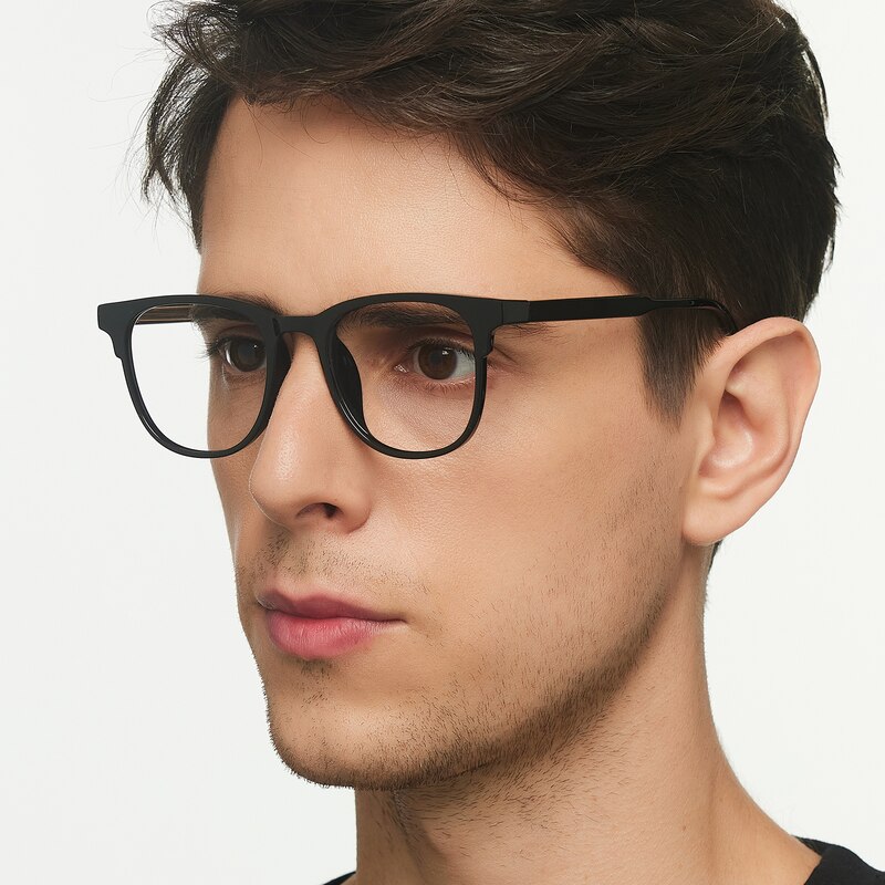Pittsfield Black Classic Wayframe TR90 Eyeglasses