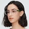 Daphne Crystal/Green Cat Eye Acetate Eyeglasses