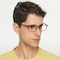 Lambert Brown(Yellow Mirror-coating) Rectangle Metal Eyeglasses