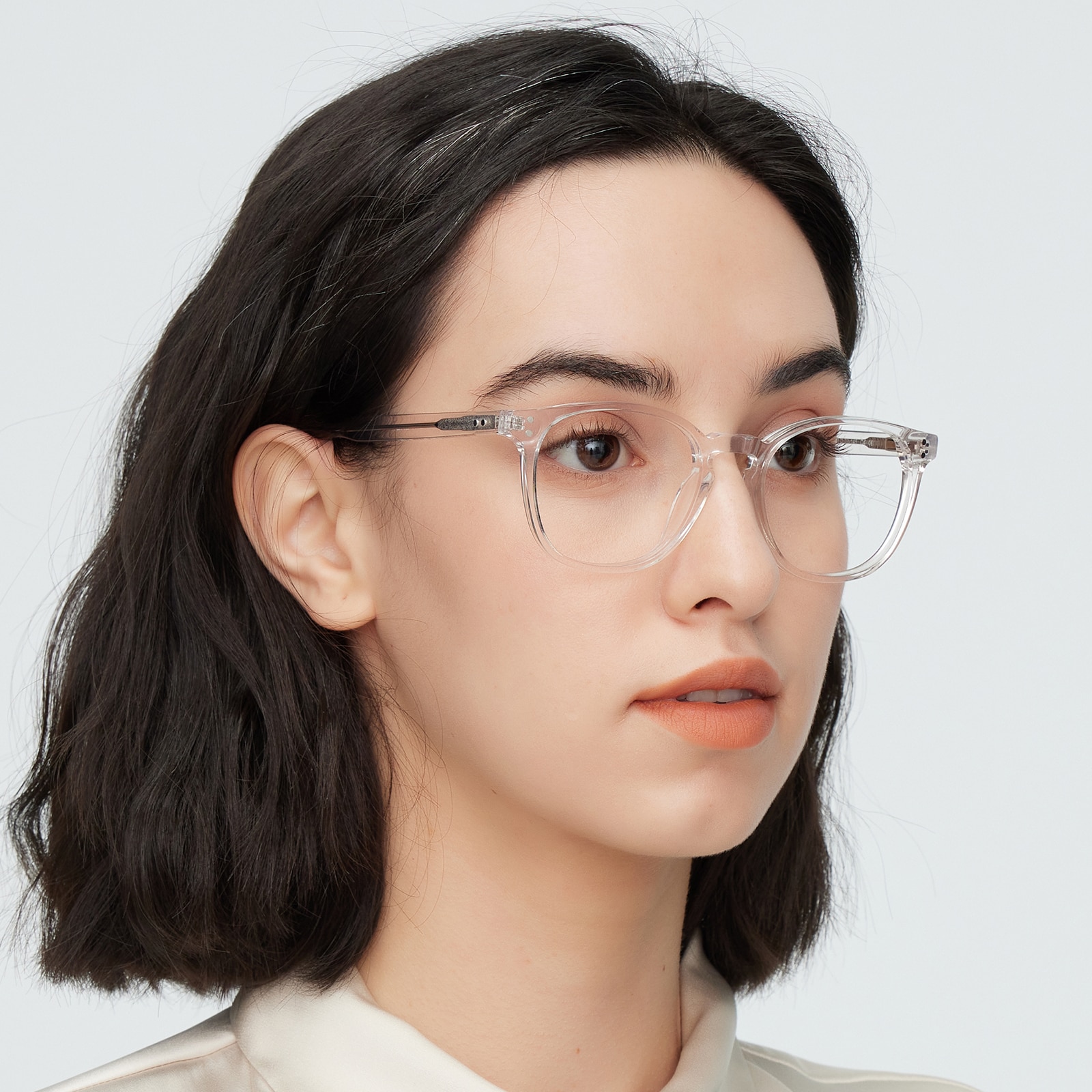 Square Eyeglasses, Full Frame Crystal Plastic - FZ1837