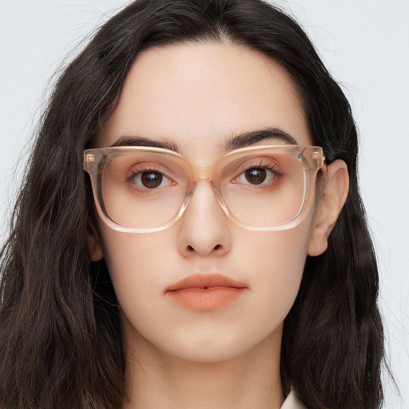Alpine Light Orange Square Acetate Eyeglasses