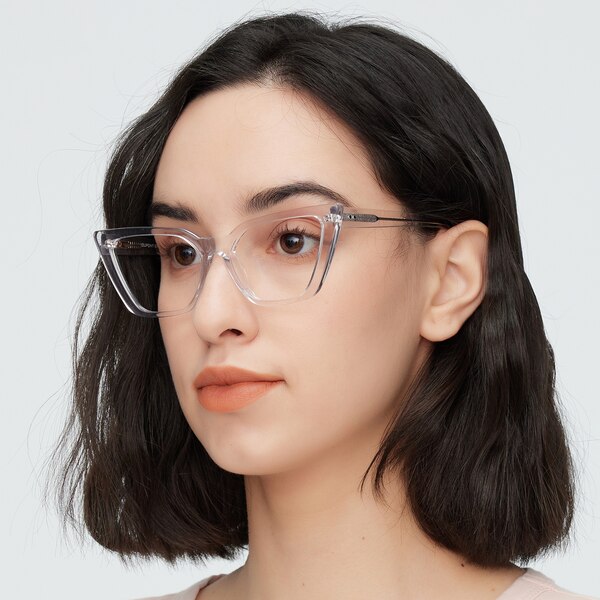 Hickory Cat Eye Crystal FullFrame Acetate Eyeglasses