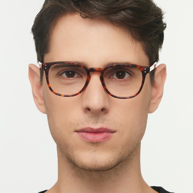 Crescent Tortoise Square Acetate Eyeglasses