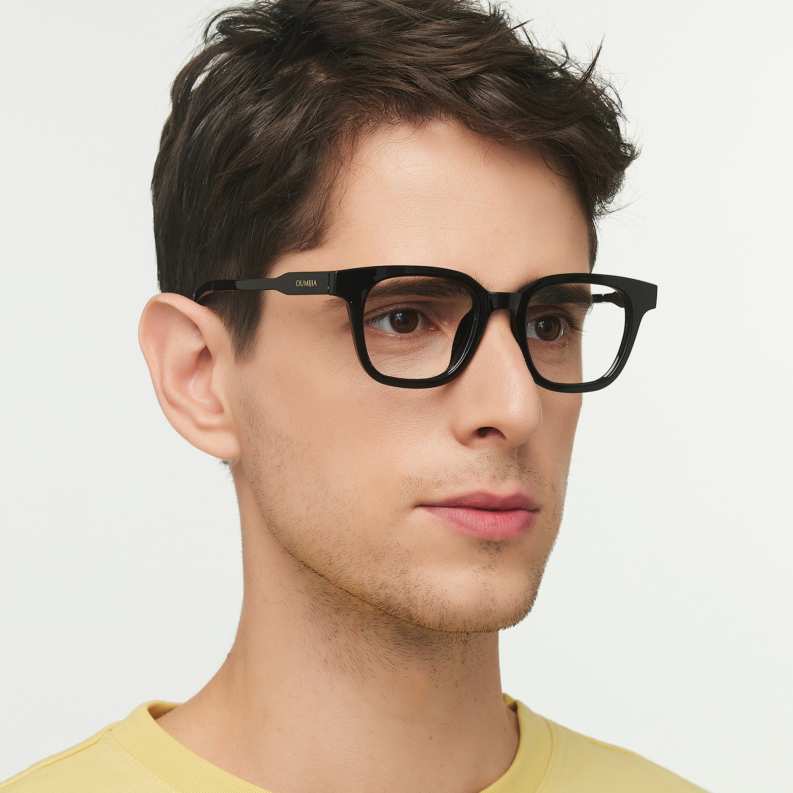Square Eyeglasses, Full Frame Black TR90 - FP2529