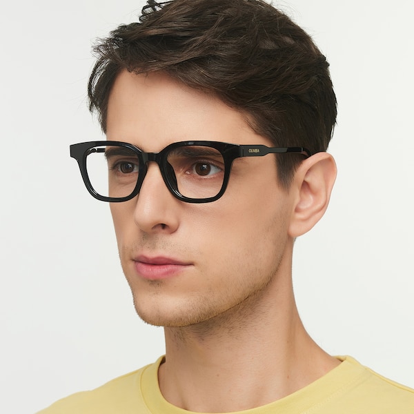Abraham Square Black Full-Frame TR90 Eyeglasses | GlassesShop