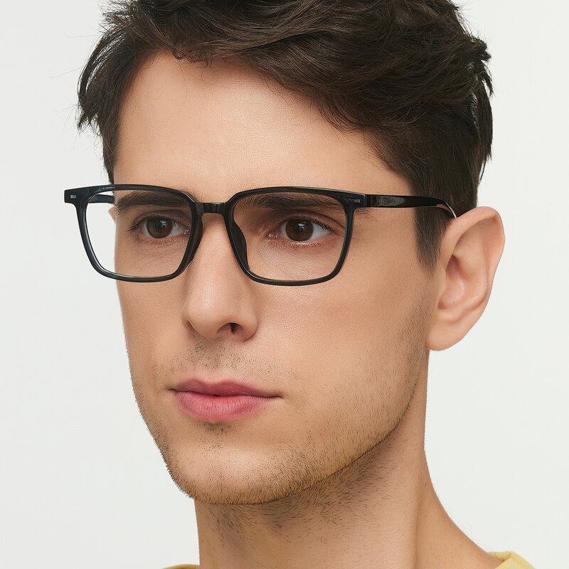 Bishop Deep Gray Rectangle TR90 Eyeglasses