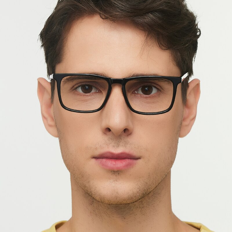 Bellevue Black Rectangle Acetate Eyeglasses