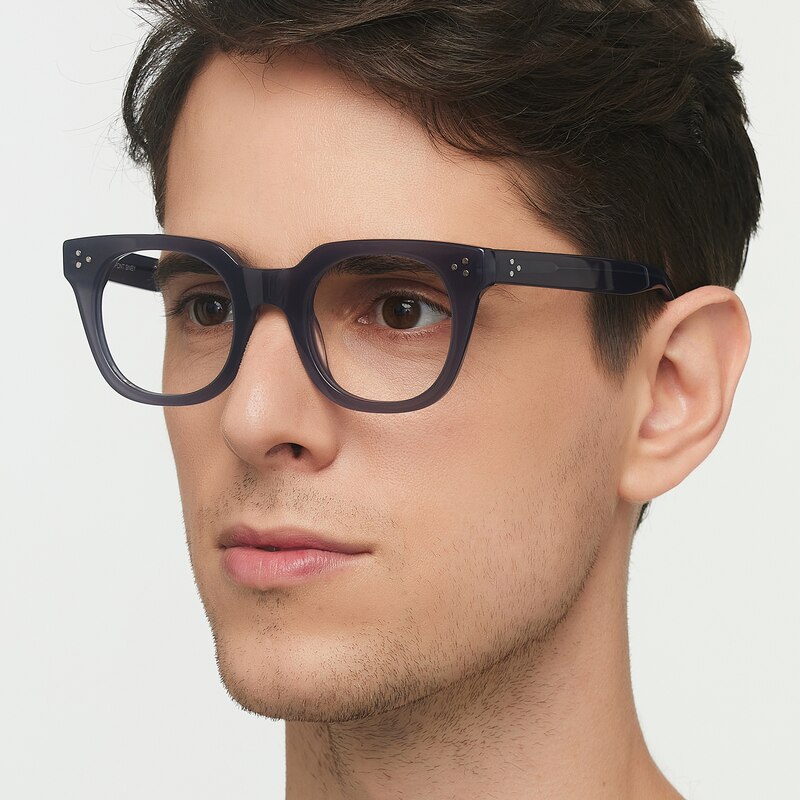 Weymouth Folkstone Gray Square Acetate Eyeglasses