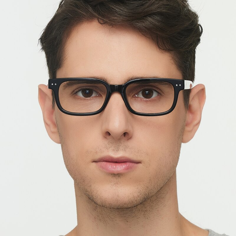 Warren Black Rectangle Acetate Eyeglasses