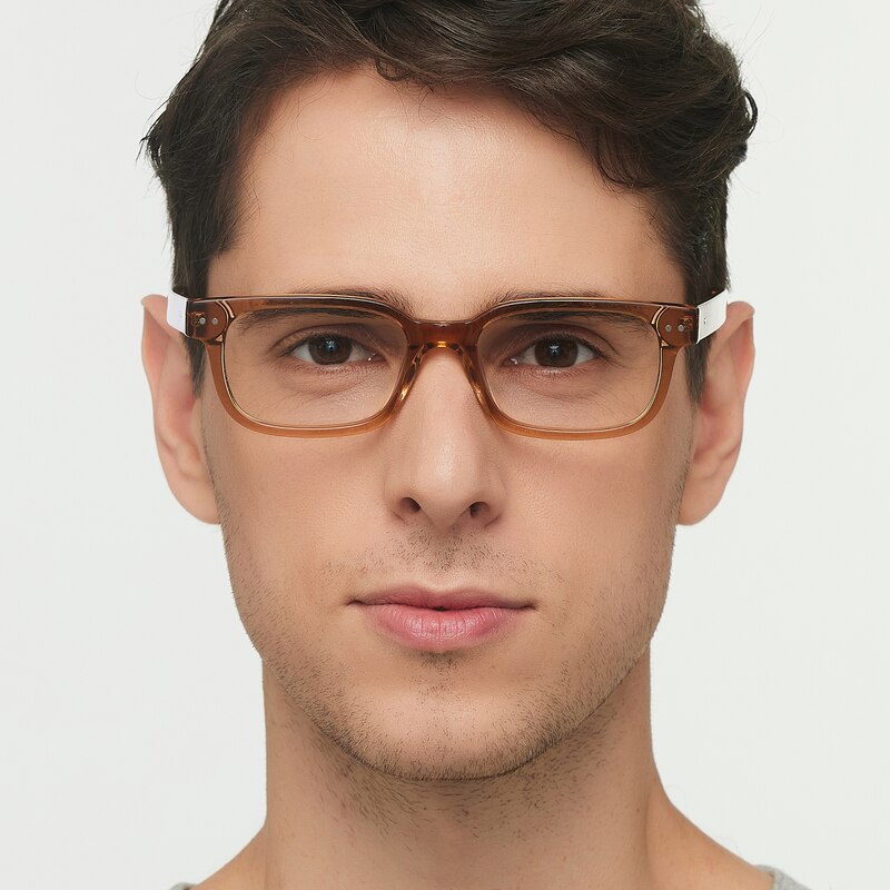 Warren Orange Ochre Rectangle Acetate Eyeglasses
