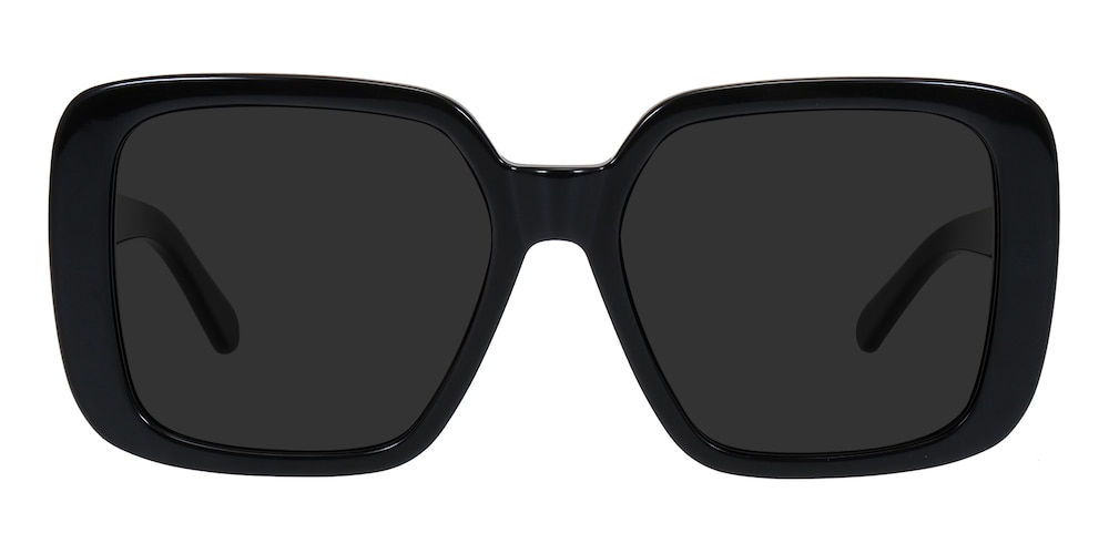 Rennes Black Square Acetate Sunglasses