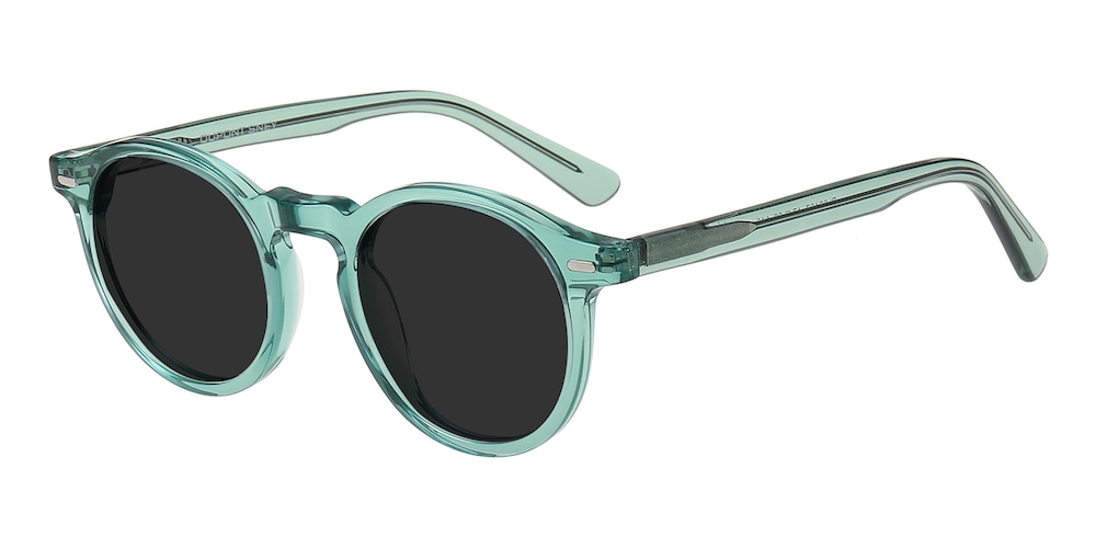 Norwood Sea Green Round Acetate Sunglasses